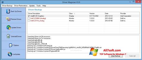 Ekrano kopija Driver Magician Windows 7