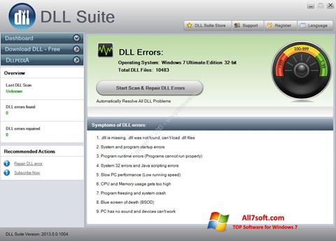 Ekrano kopija DLL Suite Windows 7