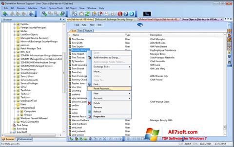 Ekrano kopija Remote Administration Tool Windows 7