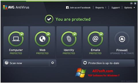 Ekrano kopija AVG AntiVirus Pro Windows 7