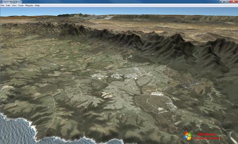 Ekrano kopija NASA World Wind Windows 7
