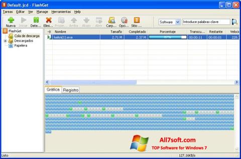 Ekrano kopija FlashGet Windows 7